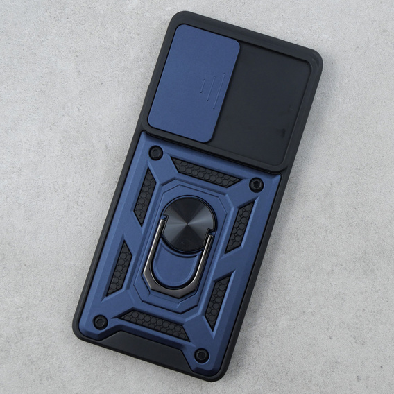 Husă blindată pentru Oppo Reno 10 / 10 Pro, CamShield Slide, albastru