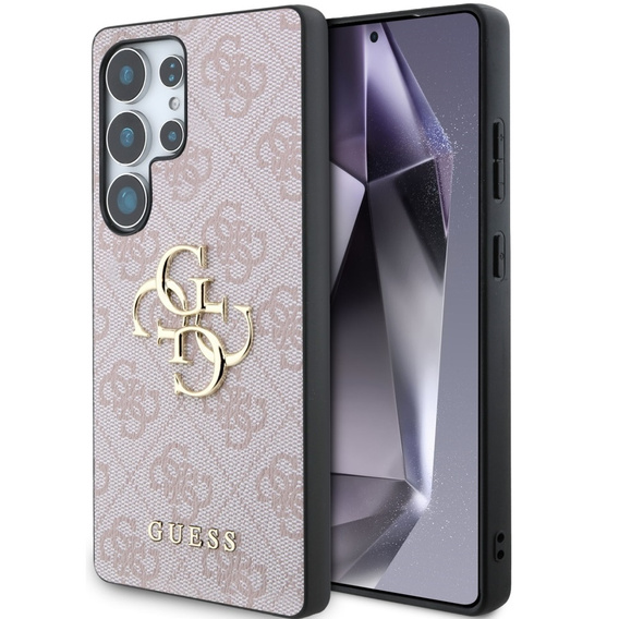 GUESS Huse pentru Samsung Galaxy S25 Ultra, 4G Big Metal Logo, roz