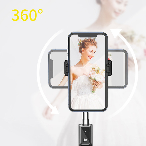 Selfie Stick Coco P-04 cu funcție de trepied și telecomandă Bluetooth, pentru smartphone-uri de la 6,5 cm la 9,5 cm lățime