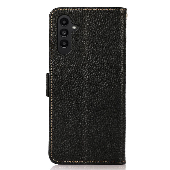 KHAZNEH RFID caz pentru Samsung Galaxy A35 5G, Litchi Texture, negru