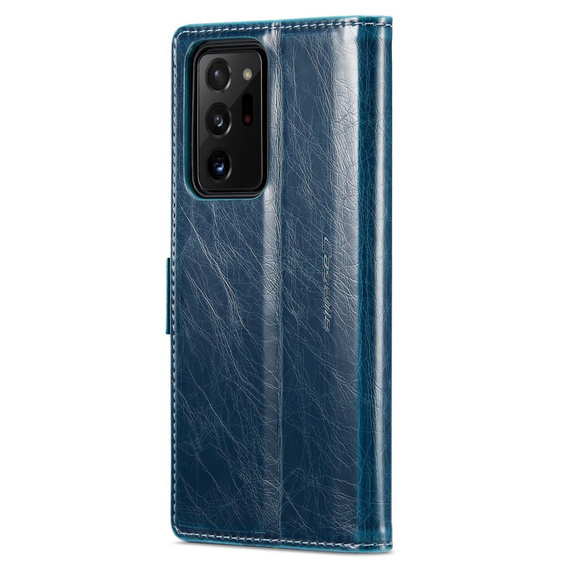 Carcasă flip CASEME pentru Samsung Galaxy Note 20 Ultra, Waxy Textured, albastru
