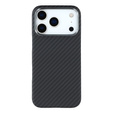Husă pentru iPhone 17 Pro, fibră de carbon, pentru MagSafe, negru
