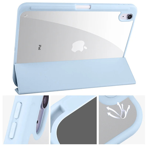 Husă pentru iPad 10.9 2022 10 Gen, Smartcase Hybrid, cu spațiu pentru stylus, albastru