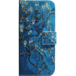 Cu clapetă pentru Huawei P30 Lite, Wallet, tree, albastru