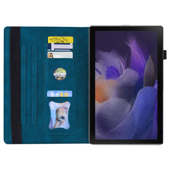 Husă pentru Samsung Galaxy Tab A9+, Classic, cu spațiu pentru stylus, albastru