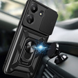 Husă blindată pentru Xiaomi Redmi 13C / Poco C65, CamShield Slide, negru