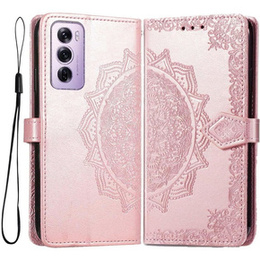 Cu clapetă pentru Oppo Reno 12 Pro, Mandala, roz