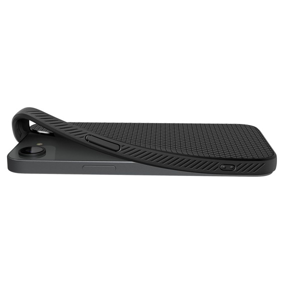 Carcasa Spigen pentru iPhone 16E, Liquid Air, negru + 9H Tempered Glass