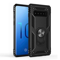 Husă blindată pentru Samsung Galaxy S10, Nox Case Ring, negru