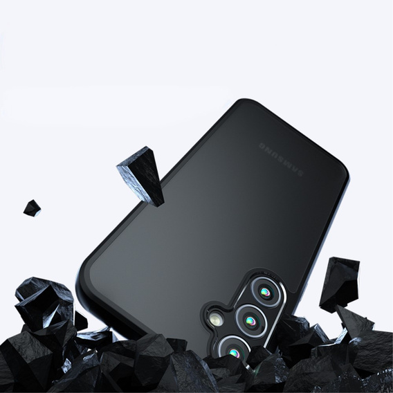 Carcasă pentru Samsung Galaxy A35 5G, Fusion Hybrid, cu protecție pentru camera foto, transparent / negru