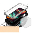 Husă pentru iPhone 15 Pro Max, R-JUST CamShield Slide, armată, de argint / negru