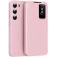Husă cu clapetă pentru Samsung Galaxy S22, Smart View Wallet, roz