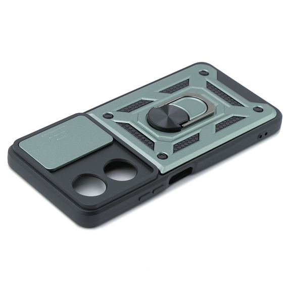Husă blindată pentru Oppo A58 4G, CamShield Slide, verde