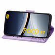 Cu clapetă pentru Xiaomi Poco F7, Butterfly, violet