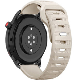 Curea universală din silicon 22mm Dot Texture, crem