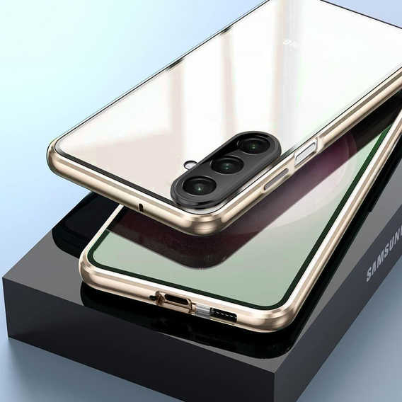 Husa pentru Samsung Galaxy A26, Magnetic Dual Glass, de aur