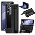 Husă din piele Leather+PC cu suport, sticlă și stylus pentru Samsung Galaxy Z Fold6 5G