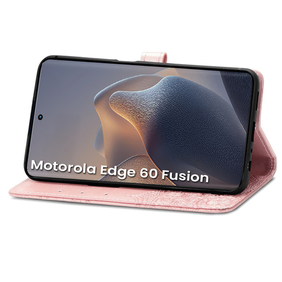 Cu clapetă pentru Motorola Edge 60 / 60 Fusion, Mandala, roz