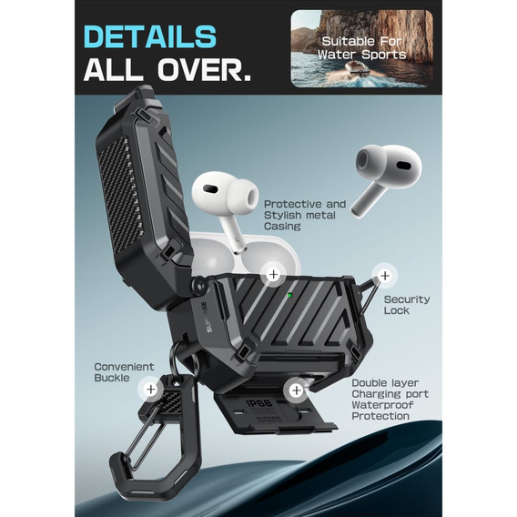 Husă de protecție Supcase Unicorn Beetle Pro MagSafe IP68 pentru Apple AirPods Pro 3