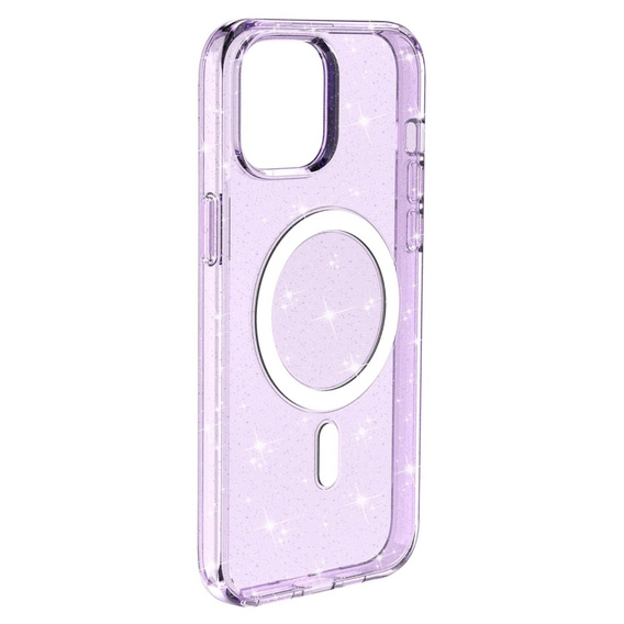 Huse pentru iPhone 14, Dropproof MagSafe Glitter, violet