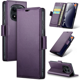 Husă flip lucioasă ERBORD Litchi pentru Xiaomi Redmi Note 15 Pro 4G