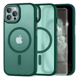 Husă pentru iPhone 11 Pro, pentru MagSafe, ERBORD Matt Case, verde + sticlă pentru ecran
