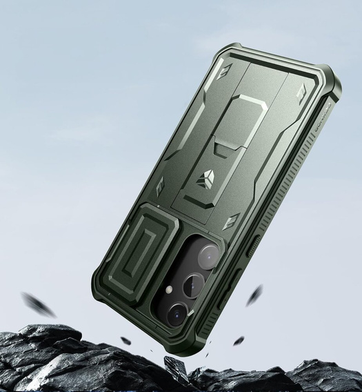 Husă blindată pentru Samsung Galaxy S24 Plus, Dexnor Full Body (Two Frames), verde