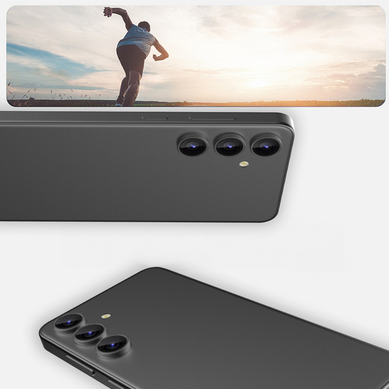 2x ERBORD OPTIK Pro sticlă călită pentru iPhone 15/15 Plus/14/14 Plus camera foto, negru