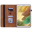 Husa pentru Samsung Galaxy Tab A7 Lite, Wallet Pen Slot, maro