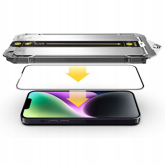 2x Sticlă temperată pentru iPhone 16e / 14 / 13 / 13 Pro, ERBORD Easy App Full Screen Protector