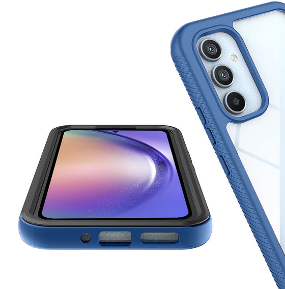 Carcasă pentru Samsung Galaxy A54 5G, Shockproof, cu folie, albastru