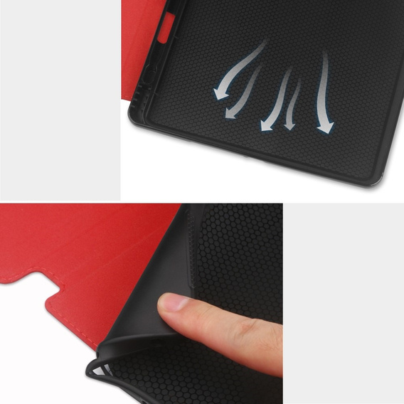 Husă pentru iPad 10.2 2021 / 2020 / 2019, Business Card and Pen Slot, roșu
