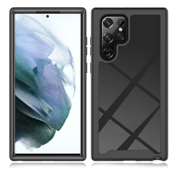 Carcasă pentru Samsung Galaxy S22 Ultra 5G, Shockproof, cu folie, albastru