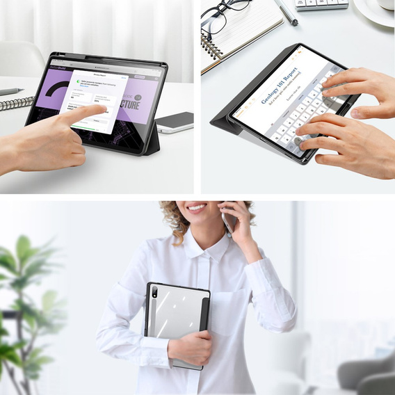 Husa pentru Samsung Galaxy Tab S9+, Dux Ducis TOBY, negru