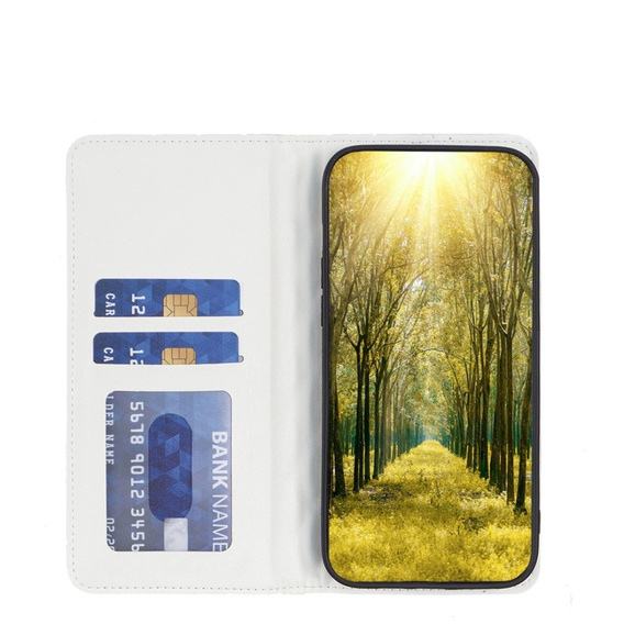 Cu clapetă pentru Samsung Galaxy A54 5G, Wallet, BINFEN COLOR, alb
