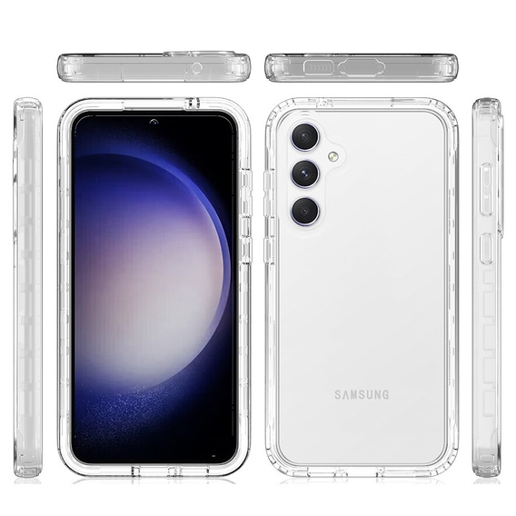 Carcasă pentru Samsung Galaxy S23 FE, Shockproof, cu folie, transparentă
