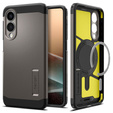 Carcasa Spigen pentru Samsung Galaxy A36 5G, Tough Armor Mag MagSafe, negru + 9H Tempered Glass