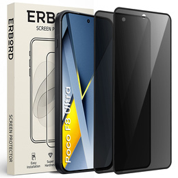Sticlă temperată ERBORD Anti-Spy pentru protecția vieții private (2 bucăți) pentru Xiaomi Poco F8 Ultra