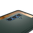Carcasa Spigen pentru Samsung Galaxy S25, Thin Fit Mag, verde + sticlă temperată 9H