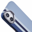Carcasa pentru iPhone 16, Carbon Fiber MagSafe, albastru