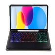Husă cu tastatură bluetooth touchpad iluminată pentru iPad 10.9" 2022 (10 gen.), negru