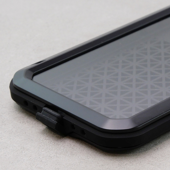 Love Mei Huse pentru iPhone 12, armored with glass, negru