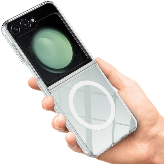 Husă pentru Samsung Galaxy Z Flip7 FE / Z Flip6, Fusion Hybrid Case, pentru MagSafe, transparentă