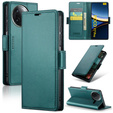 Husă pentru Xiaomi Poco F7 Pro, ERBORD Glossy Litchi, portofel cu clapetă, verde