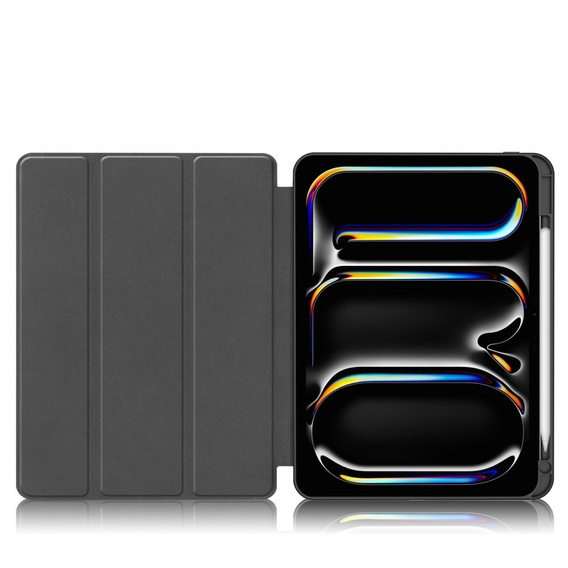 Husă pentru iPad Pro 11" 2024 (5 gen.), Smartcase cu spațiu pentru stylus, negru