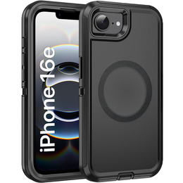 Carcasă cu ramă pentru iPhone 16E, pentru MagSafe, negru