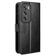 Cu clapetă pentru Oppo Reno 12 Pro, Crazy Horse Wallet, negru