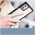 Huse pentru Motorola Moto G73 5G, Fusion Hybrid, transparent / negru
