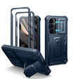 Husă blindată pentru Samsung Galaxy S25, Dexnor Full Body (Two Frames), albastru închis