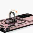 Husă blindată pentru Samsung Galaxy S24 Ultra, CamShield Slide, roz rose gold